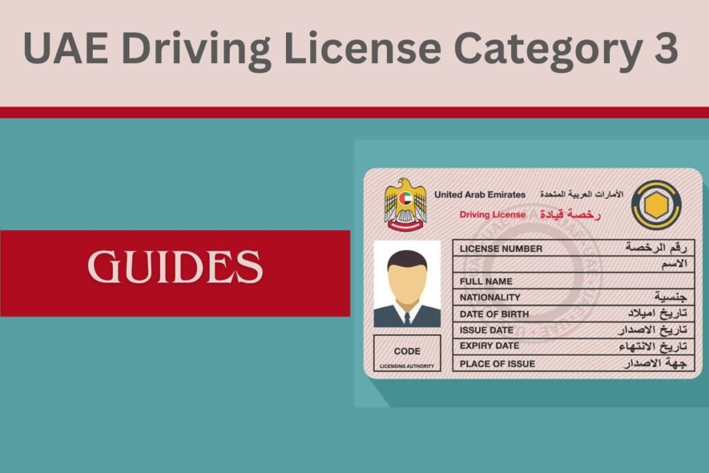 UAE Driving License Category 3